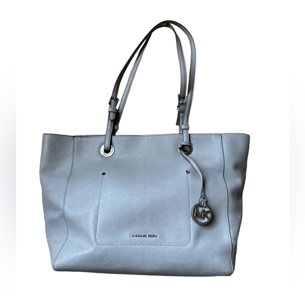 Michael Kors Large Walsh Leather Tote Grey 30S7SWAT4L-081